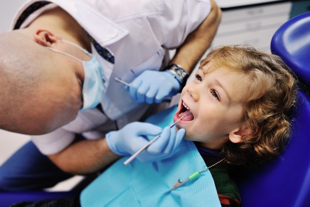 young boy at the dental clinic